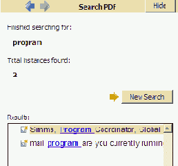 Поиск в файле PDF