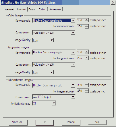 Изменение настроек Adobe PDF