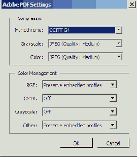 Создание файла Adobe PDF из файла TIFF