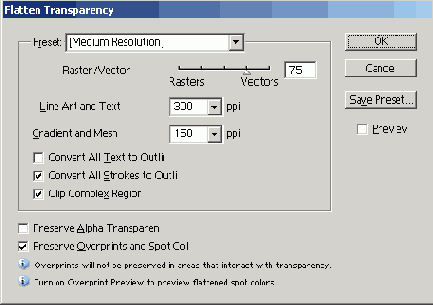  Flatten Transparency